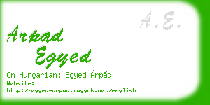 arpad egyed business card